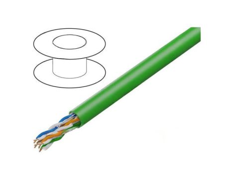 Przewód U/UTP 4x2x24AWG CCA PVC zielony 305m LCU5-10CC-0305-G