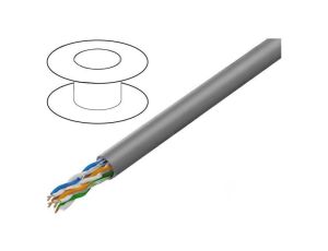 Przewód U/UTP 4x2x25AWG Cat: 5e Cu PVC szary 100m LCU5-12CU-0100-S