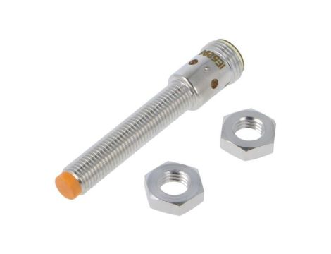 Czujnik Indukcyjny Obudowa: M8 Zabudowany (flush) Zasięg: 1.5mm Wyjście: 1xPNP(NO) Złącze: M8 Zasilanie: 10-36VDC IP67 IE5298