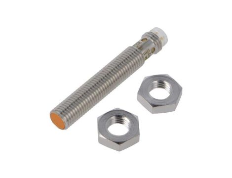 Czujnik Indukcyjny Obudowa: M8 Zabudowany (flush) Zasięg: 1.5mm Wyjście: 1xPNP(NO) Złącze: M12 Zasilanie: 10-36VDC IP67 IE5287