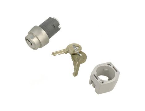 Przełącznik obrotowy z kluczem 22mm Poz.stab 2 srebrny brak 704.122.0