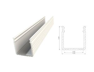 Nawierzchniowy profil LED biały lakier 16x16mm 3030mm AL12-GLS3-LW-3000 GLALU