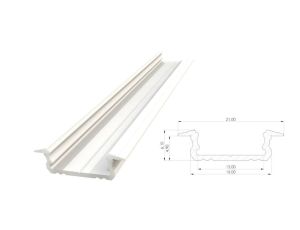 Wpuszczany profil LED biały lakier 5x16mm 2010mm AL12-GLG1-LW-2020 GLALU