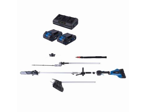 Urządzenie akumulatorowe 4w1 20V BC-MFH400-X SET S2.5 Scheppach 5904820400 w zestawie z łądowarką i dwoma akumulatorami 18 V / 2,0 Ah - 9