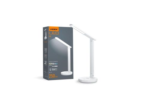 Lampka Biurkowa LED 5W 250lm 5000K Zimna Biała Ściemnialna Videx