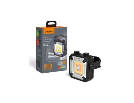 Latarka wielofunkcyjna LED akumulatorowa 20W 1500lm 5000K 3 barwy światła czarna IP67