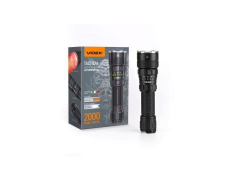 Latarka ręczna LED akumulatorowa 20W 2000lm 5000K 3 barwy światła czarna IP68