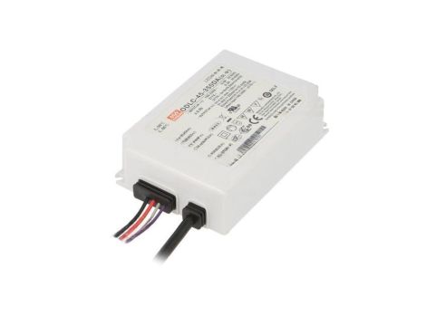 Zasilacz impulsowy DC, 33,25W, napięcie wyjściowe: 57...95 VDC, prąd wyjściowy: 350 mA ODLC-45-350DA
