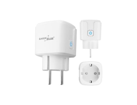 Zdalnie sterowane gniazdko WiFi GreenBlue, Android/iOS/Alexa/Google Home, timer, watomierz, max 16A/3840W, GB735 W