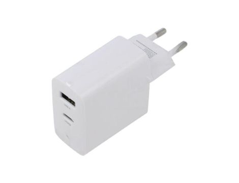 Zasilacz impulsowy, sieciowy,wtykowy, 5VDC, 3A, 45W, biały, GaN TA-UC-PDQC45L-W-01