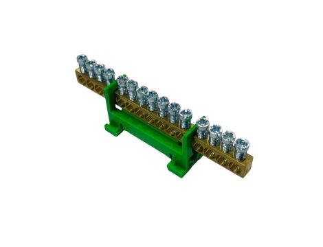 Listwa zaciskowa uziemiająca PE15 kolor zielony 15x16mm MAD0015G33