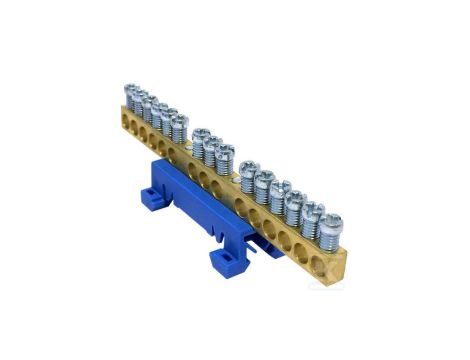 Listwa zaciskowa neutralna N15 kolor niebieski 15x16mm MAD0015N33