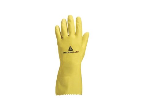 Rękawice gospodarcze z lateksu flokowane dł. 30 cm gr. 038 mm kolor żółty rozmiar 8/9 MAIN VE240JA08