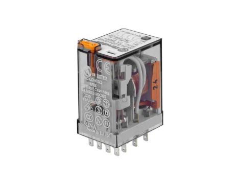 Przekaźnik elektromagnetyczny, 4PDT, Ucewki 24VAC, 7A/250VAC 55.34.8.024.0040