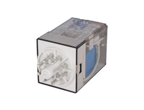 Przekaźnik elektromagnetyczny, DPDT, Ucewki 24VDC, 10A/250VAC 60.12.9.024.0040