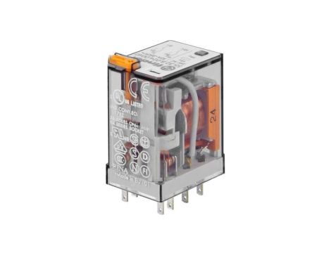 Przekaźnik elektromagnetyczny, DPDT, Ucewki 24VAC, 10A/250VAC 55.32.8.024.0040