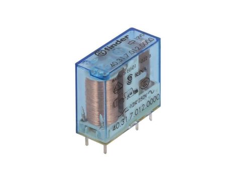 Przekaźnik elektromagnetyczny, SPDT, Ucewki: 12VDC, 10A/250VAC 40.31.7.012.0000