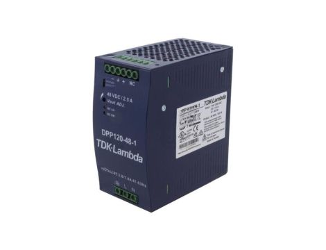 Zasilacz impulsowy na szynę DIN, 120W, 2,5A, 48V DC, listwa zaciskowa, DPP120-48-1