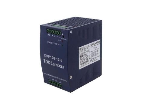 Zasilacz impulsowy na szynę DIN, 120W, 10A, 12V DC, 3 x 340...575V AC, listwa zaciskowa, DPP120-12-3