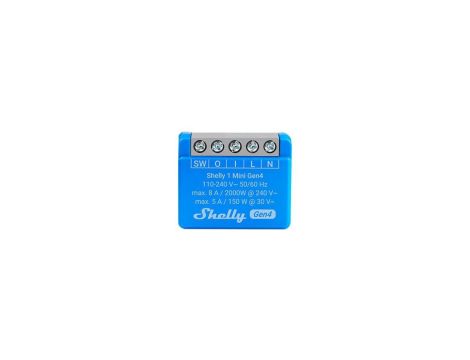 Shelly 1 Mini Gen4 - mini przekaźnik dopuszkowy 110-240 V/8A WiFi/Bluetooth/Zigbee/Matter 3800238070786