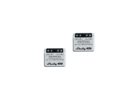 Shelly PM Mini Gen3 2 szt. - inteligentny miernik zużycia energii 16A WiFi/Bluetooth