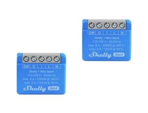 Shelly 1 Mini Gen4 2 szt. - mini przekaźnik dopuszkowy 8A WiFi/Bluetooth/Zigbee/Matter