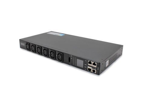 Listwa zasilająca SMART PDU 1U, gniazdo zasilające IEC320 C20 16A/250V, gniazda 12x C13, 16A DN-DP-H1-12C13