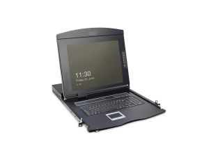 Konsola modularna KVM 17 LCD TFT, 8 portów VGA, touchpad, klawiatura US, czarny DS-72210-2US