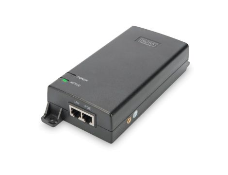 Zasilacz/Adapter PoE+ 802.3at aktywny max. 55V 60W 10/100/1000Mbps DN-95104