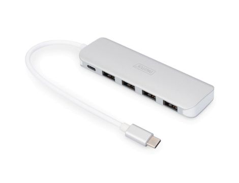 HUB 4-portowy USB 3.0 SuperSpeed z Typ C PDaktywny, aluminium DA-70242-1