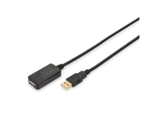 DIGITUS Kabel przedłużacz aktywny USB 2.0 A (wtyk / gniazdo) czarny 5m ze wzmacniaczem