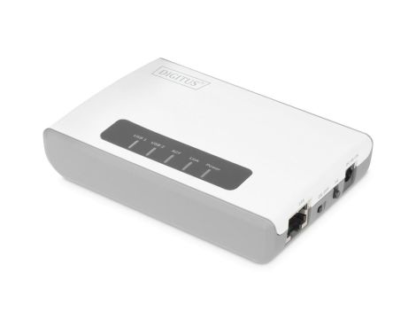 Serwer sieciowy wielofunkcyjny, bezprzewodowy 2-portowy, USB 2.0, 300Mbps DN-13024
