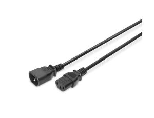 Kabel IEC C14/IEC C13 M/Ż czarny 1,8m zasilający AK-440201-018-S