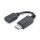 Kabel DP/HDMI A M/Ż z zatrzaskiem czarny 0,15m DisplayPort 1080p 60Hz FHD AK-340400-001-S
