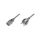 Kabel Schuko prosty/IEC C13 M/Ż czarny 1,2m zasilający AK-440110-012-S