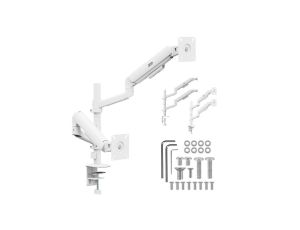 Uchwyt / wieszak na 2 monitory Ergo Office, sprężyna gazowa, 17-32, 1-10kg, biały matt, ER-692 W