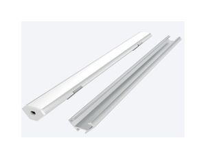 Profil aluminiowy z kloszem do taśmy led narożny kątowy srebrny 2m - zestaw 5 lat gwar.
