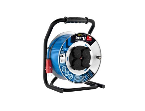 Przedł.BĘBNOWY KERG 3G2.5 40M NIEBIESKI H07BQF STANDARD TMPU stałe gniazda