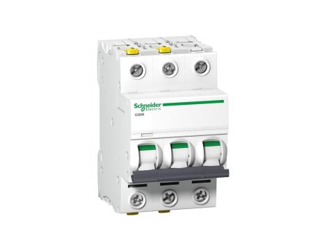 Wyłącznik nadprądowy 3P D 63A 6kA IC60N A9F75363