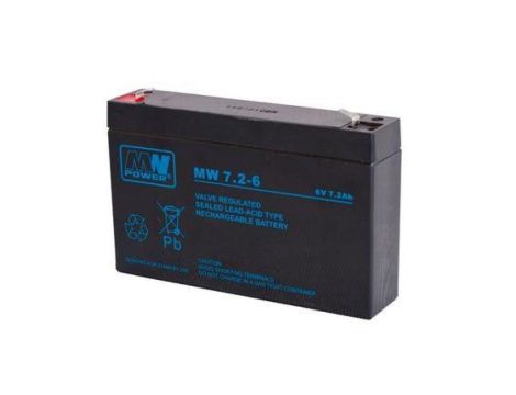 Akumulator 7.2Ah 6V 6-9 lat żywotność MW 7.2-6 MW Power