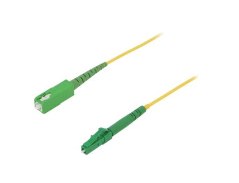Patch cord światłowodowy LC/APC,SC/APC 0,5m żółty Wej: LC/APC G-SCA-LCA-S-000.5-SX-D-18-Y