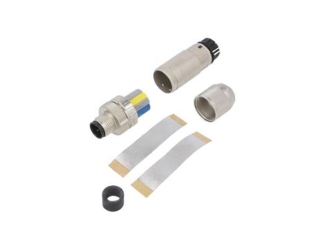 Złącze M12 wtyk PIN: 4 męskie 48V proste IP67 push-lock 4A 1424682