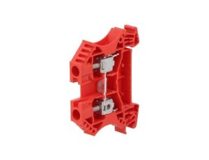 Złączka szynowa, 41A, zacisk śrubowy, czerwony, wemid, 6mm2, TS35 1020240000