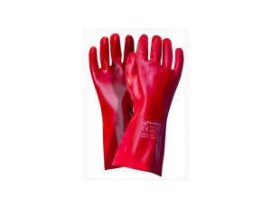 Rękawice pcv długie full red 35CM