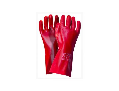 Rękawice pcv długie full red 35CM
