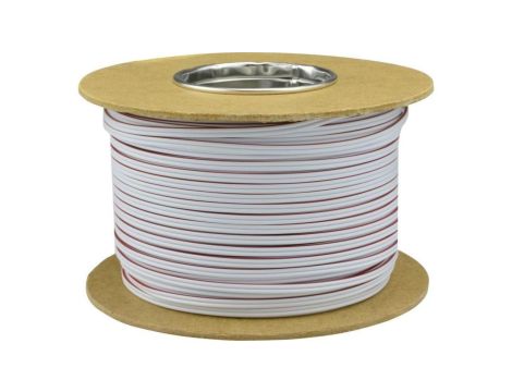 Kabel głośnikowy płaski SMYp 2x1,5mm2 Cu biały Mercor /500m/