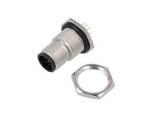 Złącze M12, męskie, PIN:12, gniazdo M12A-12PMMP-SF8001