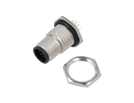 Złącze M12, męskie, PIN:12, gniazdo M12A-12PMMP-SF8001