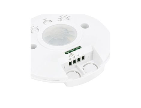 Czujnik ruchu automatyczny PIR, detektor natynkowy okrągły 1000W 230V 360st. IP20 o zasięgu działania do 6m biały BEMKO