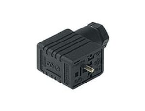 Gniazdo kablowe zaworowe przyłączeniowe z wskaźnikiem zadziałania LED typ B 2 + PE PG 9 GML 209 NJ LED 24 YE schwarz